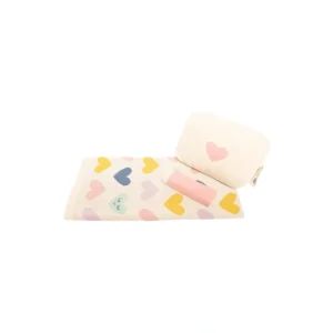 Smiley Hearts Pink/yellow - CaringForTots - Professional Baby and Children's Products | Caring for Growth, Caring for Every Moment* Baby Blankets