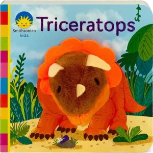 Smithsonian Kids Triceratops Finger Puppet Book - CaringForTots - Professional Baby and Children's Products | Caring for Growth, Caring for Every Moment* Toys