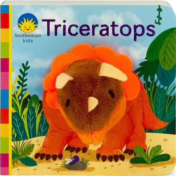 Books | Smithsonian Kids Triceratops Finger Puppet Book - CaringForTots - Professional Baby and Children's Products | Caring for Growth, Caring for Every Moment