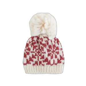 Snowfall Hat, Red And Cream - CaringForTots - Professional Baby and Children's Products | Caring for Growth, Caring for Every Moment* Baby Hats