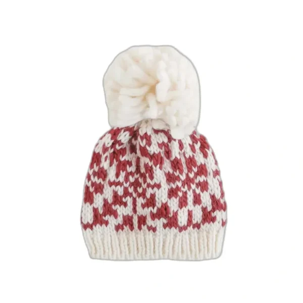 Snowfall Hat, Red And Cream - CaringForTots - Professional Baby and Children's Products | Caring for Growth, Caring for Every Moment* Baby Hats