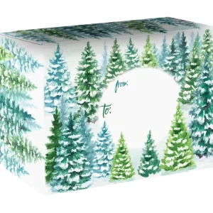 Snowy Trees Small Christmas Printed Gift Mailing Boxes - CaringForTots - Professional Baby and Children's Products | Caring for Growth, Caring for Every Moment* Mailing Boxes