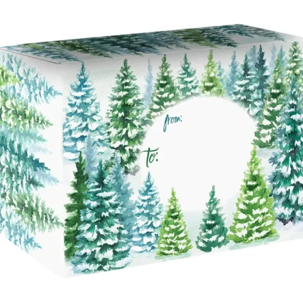 Snowy Trees Small Christmas Printed Gift Mailing Boxes - CaringForTots - Professional Baby and Children's Products | Caring for Growth, Caring for Every Moment* Mailing Boxes