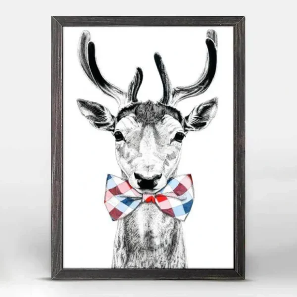 Society Animals - Donny Deer Mini Framed Canvas - CaringForTots - Professional Baby and Children's Products | Caring for Growth, Caring for Every Moment* Decor
