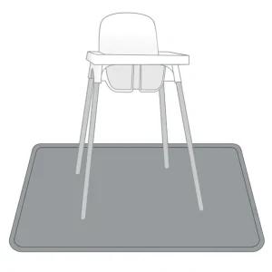 Solid Slate Minimalist Splash Mat - A Waterproof Catch-all For Highchair Spills And More! - CaringForTots - Professional Baby and Children's Products | Caring for Growth, Caring for Every Moment* All Products