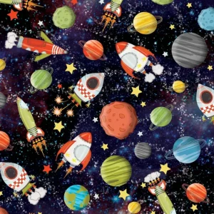 Space Gravity Birthday Gift Wrap - CaringForTots - Professional Baby and Children's Products | Caring for Growth, Caring for Every Moment* Giftwrapping Paper