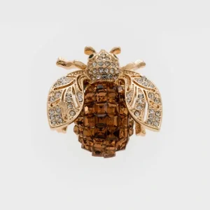 Sparkle Bee Brooch, Topaz - CaringForTots - Professional Baby and Children's Products | Caring for Growth, Caring for Every Moment* Jewelry