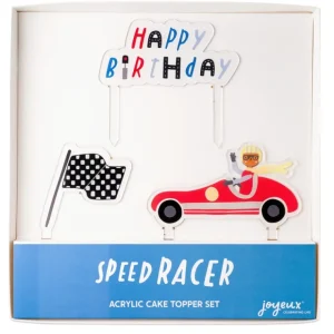 Speed Racer Acrylic Cake Topper Set - CaringForTots - Professional Baby and Children's Products | Caring for Growth, Caring for Every Moment* Cake Decor