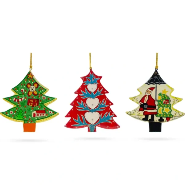 Shop All | 3 Spinning Christmas Tree Wooden Ornaments - CaringForTots - Professional Baby and Children's Products | Caring for Growth, Caring for Every Moment