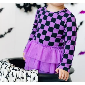 Spooky Checkers Dream Tutu Bodysuit Dress - CaringForTots - Professional Baby and Children's Products | Caring for Growth, Caring for Every Moment* Dresses