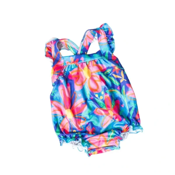 Springing Around Ruffle Cross Back Romper - CaringForTots - Professional Baby and Children's Products | Caring for Growth, Caring for Every Moment* Ruffle Cross Back Romper