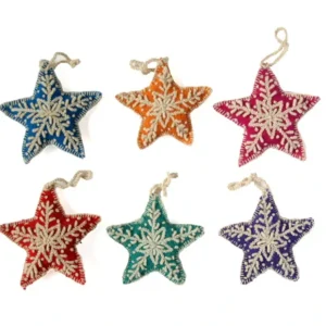 Star Ornament- Set Of 6 - CaringForTots - Professional Baby and Children's Products | Caring for Growth, Caring for Every Moment* Christmas Tree Ornaments