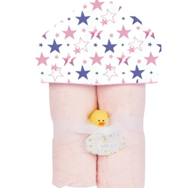 Starlight Pink Plush Deluxe Hooded Towel - CaringForTots - Professional Baby and Children's Products | Caring for Growth, Caring for Every Moment* Bath & Potty