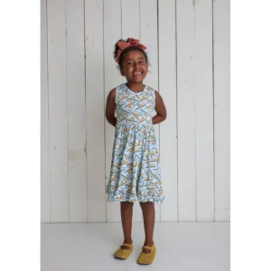 Stay Golden Dream Ruffle Dress - CaringForTots - Professional Baby and Children's Products | Caring for Growth, Caring for Every Moment* Dresses - Twirl
