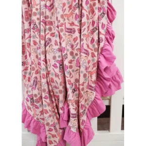 Stay Wild Cowgirl Dream Ruffle Blanket - CaringForTots - Professional Baby and Children's Products | Caring for Growth, Caring for Every Moment* Baby Blankets