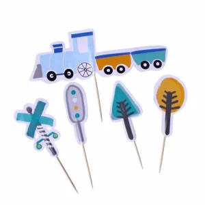 Steam Train Toppers (set Of 12) - CaringForTots - Professional Baby and Children's Products | Caring for Growth, Caring for Every Moment* Cake Decor