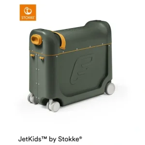 Stokke JetKids BedBox - Golden Olive - CaringForTots - Professional Baby and Children's Products | Caring for Growth, Caring for Every Moment* Children's Luggage