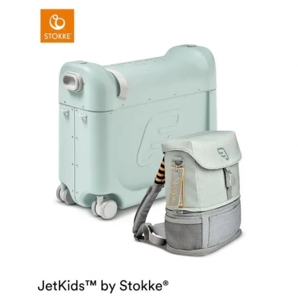 Stokke JetKids Travel Bundle - Green Aurora - CaringForTots - Professional Baby and Children's Products | Caring for Growth, Caring for Every Moment* Children's Luggage