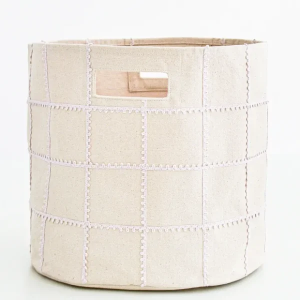 Storage Basket Mesh Lace - Blush Oat - CaringForTots - Professional Baby and Children's Products | Caring for Growth, Caring for Every Moment* Storage Basket