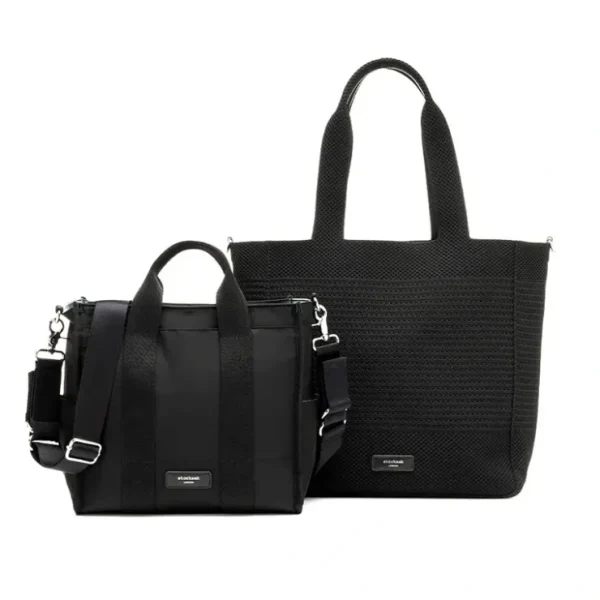 Storksak Thea Tote + Compact Changing Bag - Black - CaringForTots - Professional Baby and Children's Products | Caring for Growth, Caring for Every Moment* Changing Bags