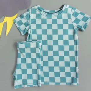 Stormy Checkers Dream Short Set - CaringForTots - Professional Baby and Children's Products | Caring for Growth, Caring for Every Moment* The Dream Short Set
