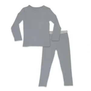 Stormy Grey Bamboo Kids Pajamas - CaringForTots - Professional Baby and Children's Products | Caring for Growth, Caring for Every Moment* The "Easy Two-Piecey"