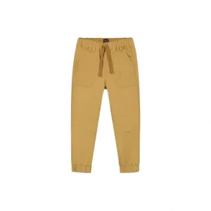 Stretch Twill Jogger Pants Beige Gold - CaringForTots - Professional Baby and Children's Products | Caring for Growth, Caring for Every Moment* Joggers