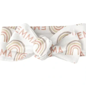 Sugar + Maple Personalized Bow | Rainbow - CaringForTots - Professional Baby and Children's Products | Caring for Growth, Caring for Every Moment* Personalized Textiles