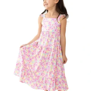 Summer Watercolor Floral Ruffle Maxi Dress - CaringForTots - Professional Baby and Children's Products | Caring for Growth, Caring for Every Moment* Dresses - Twirl