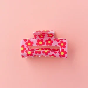 Sunny - Pink | Claw Clip - CaringForTots - Professional Baby and Children's Products | Caring for Growth, Caring for Every Moment* Hand-tied bow