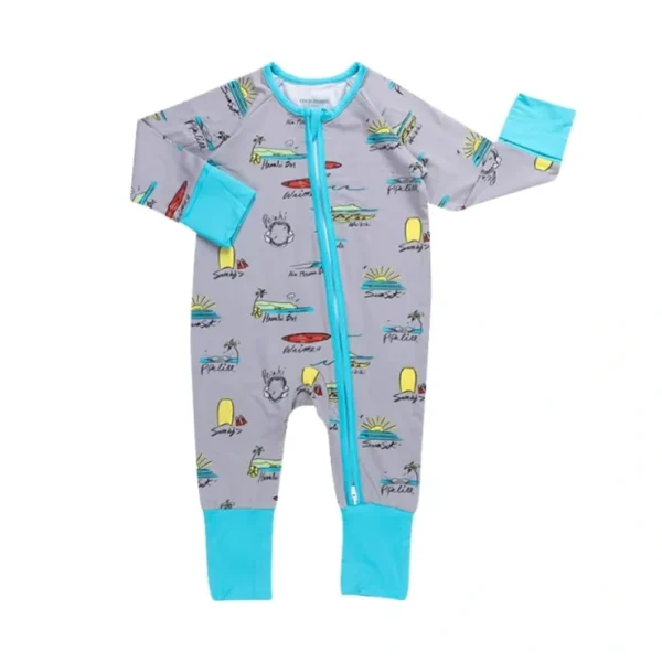 Surf Report Bamboo Coverall - CaringForTots - Professional Baby and Children's Products | Caring for Growth, Caring for Every Moment* Rompers - Overall