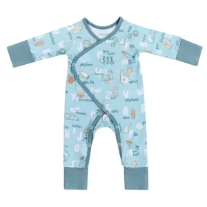 Surfing Abcs Bamboo Newborn Coverall - CaringForTots - Professional Baby and Children's Products | Caring for Growth, Caring for Every Moment* Rompers - Overall