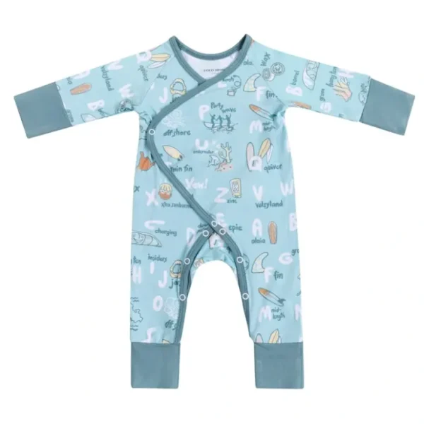 Surfing Abcs Bamboo Newborn Coverall - CaringForTots - Professional Baby and Children's Products | Caring for Growth, Caring for Every Moment* Rompers - Overall