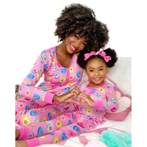 Sweethearts X Mia Belle Mommy And Me Ur Sweet Pink Pajamas - CaringForTots - Professional Baby and Children's Products | Caring for Growth, Caring for Every Moment* Mommy & Me Valentine's Pajama