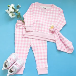 Taffy Pink Gingham Dream Pullover - CaringForTots - Professional Baby and Children's Products | Caring for Growth, Caring for Every Moment* The Dream Pullover