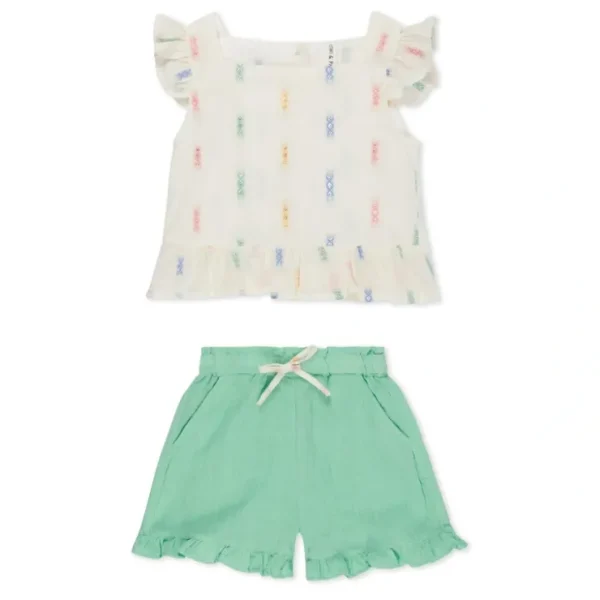 Talya Mint Short And Top - CaringForTots - Professional Baby and Children's Products | Caring for Growth, Caring for Every Moment* Matching Sets