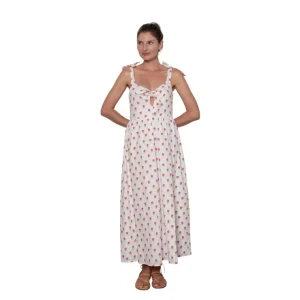 Tara Dress White And Red Ditsy - CaringForTots - Professional Baby and Children's Products | Caring for Growth, Caring for Every Moment* Dresses