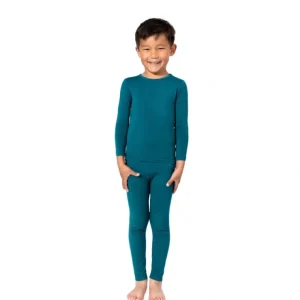 Teal Blue Bamboo Kids Pajamas - CaringForTots - Professional Baby and Children's Products | Caring for Growth, Caring for Every Moment* The "Easy Two-Piecey"