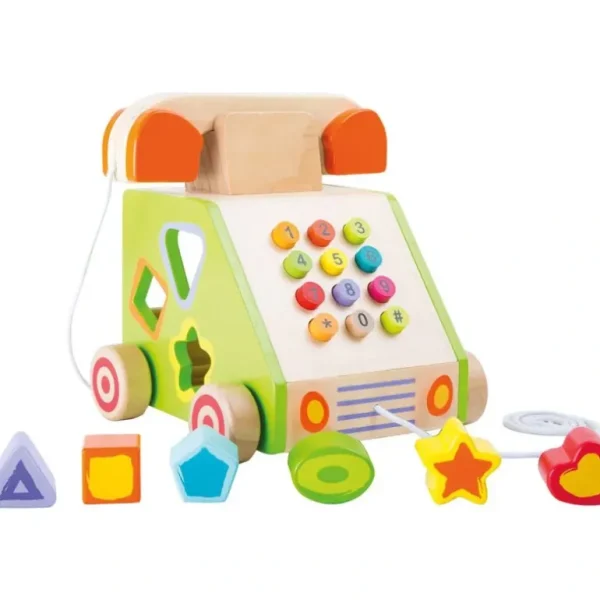 Toys | Telephone Shape Sorter Wooden Toy - CaringForTots - Professional Baby and Children's Products | Caring for Growth, Caring for Every Moment