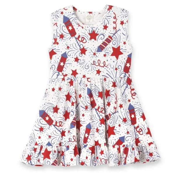 Shop All | 4th Of July Sleeveless Twirl Dress - CaringForTots - Professional Baby and Children's Products | Caring for Growth, Caring for Every Moment