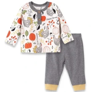 Thankful Bamboo Cotton Boys Set - CaringForTots - Professional Baby and Children's Products | Caring for Growth, Caring for Every Moment* Matching Sets