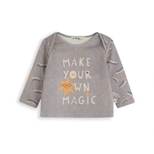 The Bonnie Mob Still-Life Long Sleeve T-Shirt - Denim Grey - CaringForTots - Professional Baby and Children's Products | Caring for Growth, Caring for Every Moment* Tops