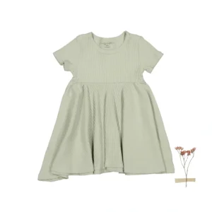 The Short Sleeve Dress - Mist - CaringForTots - Professional Baby and Children's Products | Caring for Growth, Caring for Every Moment* Dresses - Short Sleeve