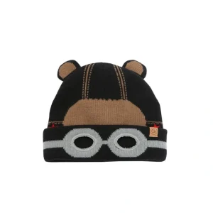 Toddler/kids Knitted Beanie - Black Bear - CaringForTots - Professional Baby and Children's Products | Caring for Growth, Caring for Every Moment* Knitted Beanies