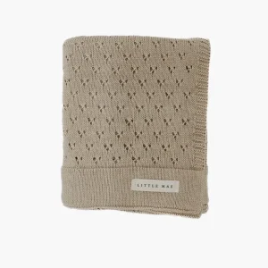 Toffee Pointelle Knit Blanket - CaringForTots - Professional Baby and Children's Products | Caring for Growth, Caring for Every Moment* Baby Blankets
