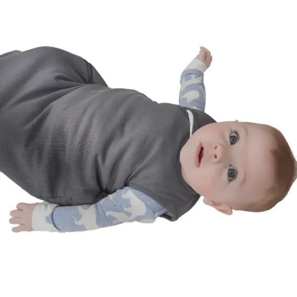 Shop All | 1.5 Tog Sleep Sack - Charcoal Ribbed - CaringForTots - Professional Baby and Children's Products | Caring for Growth, Caring for Every Moment