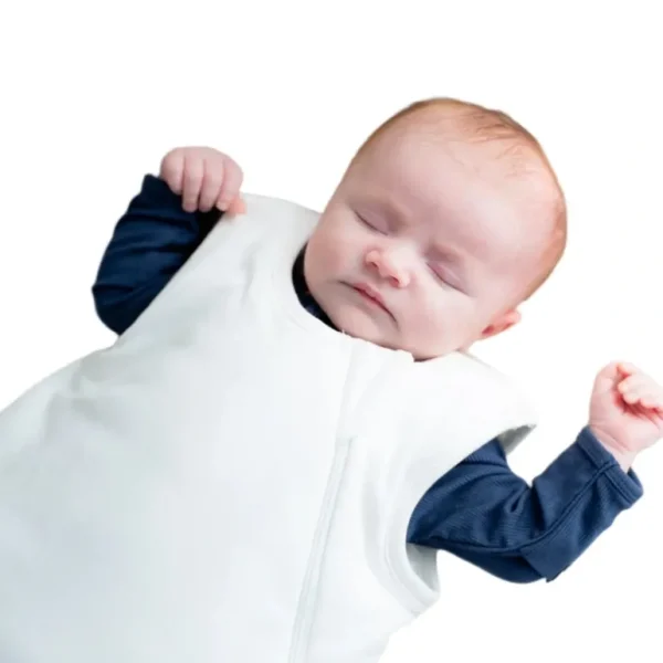 Shop All | 1.5 Tog Sleep Sack - Whispery White Rib - CaringForTots - Professional Baby and Children's Products | Caring for Growth, Caring for Every Moment