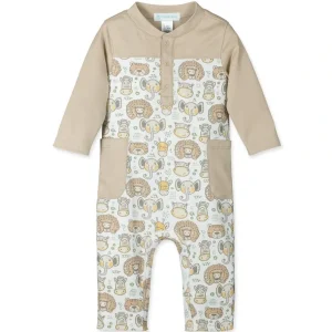 Shop All | 2-tone Romper - Congo Creatures 100% Pima Cotton - CaringForTots - Professional Baby and Children's Products | Caring for Growth, Caring for Every Moment