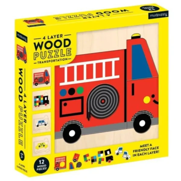 Toys | Transportation 4 Layer Wood Puzzle - CaringForTots - Professional Baby and Children's Products | Caring for Growth, Caring for Every Moment