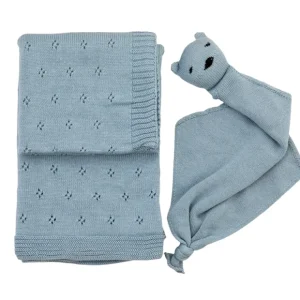 Trefle Blue Grey - CaringForTots - Professional Baby and Children's Products | Caring for Growth, Caring for Every Moment* Baby Blankets